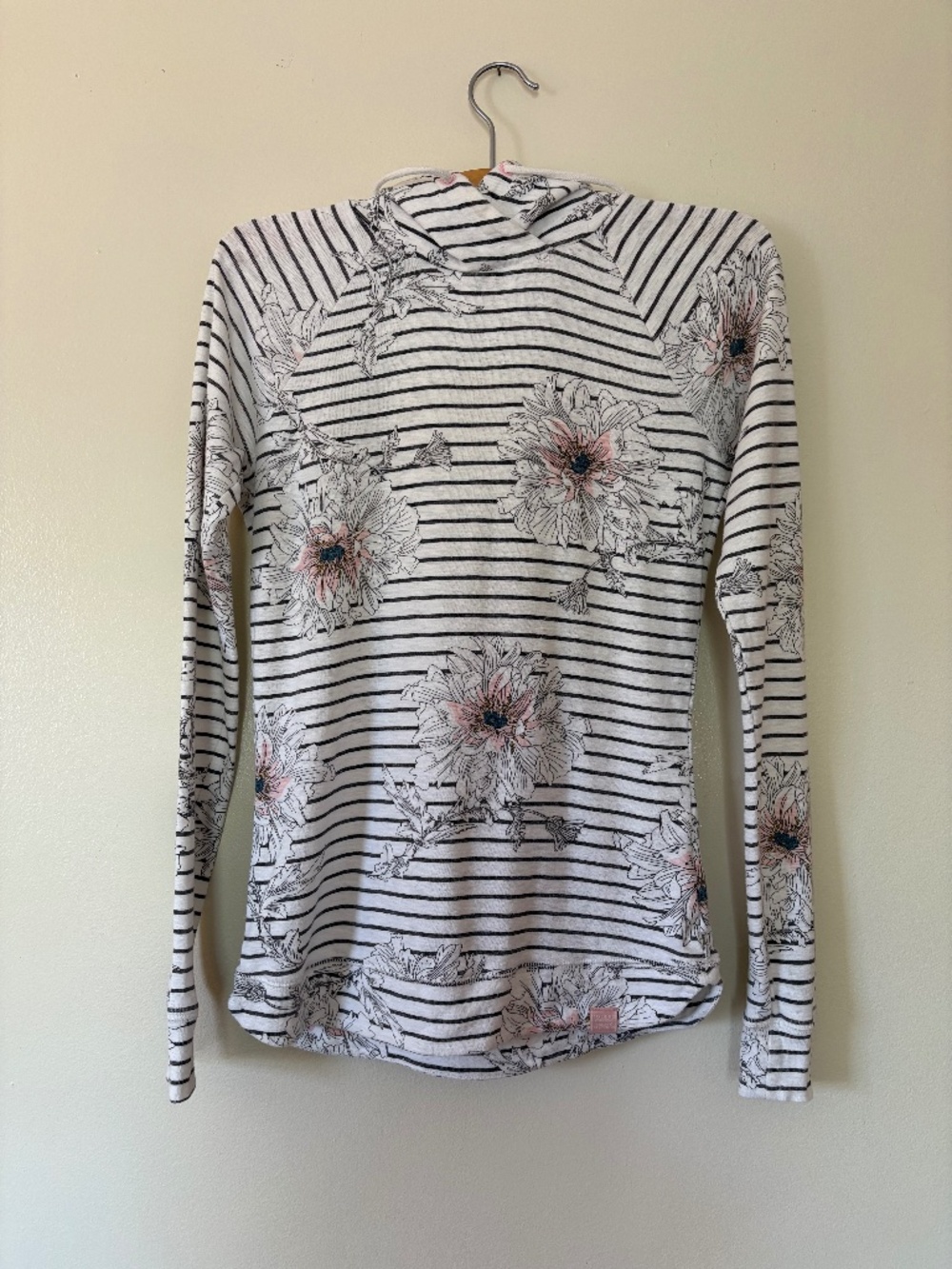 Joules Floral Striped Hoodie